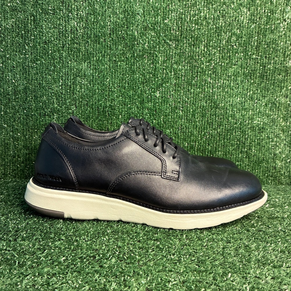 Cole Haan Grand Atlantic Leather Light Comfort Derby Oxford Shoes Black Mens 10M